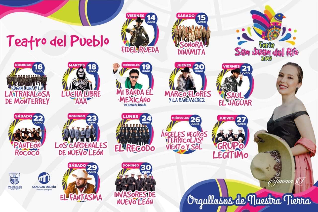 Programa Teatro del Pueblo Feria San Juan del Rio 2019